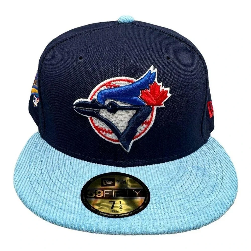 New Era 59FIFTY Toronto Blue Jays 1993 World Series Navy Corduroy Hat 7 1/2 Mens